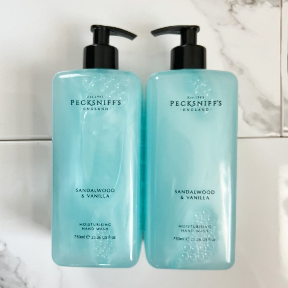 NEW 2x Pecksniffs Sandalwood Vanilla Moisturizing Liquid Soap, 25.3 fl oz